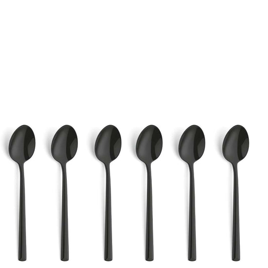 VISTA coffee spoon set 6-piece PVD black