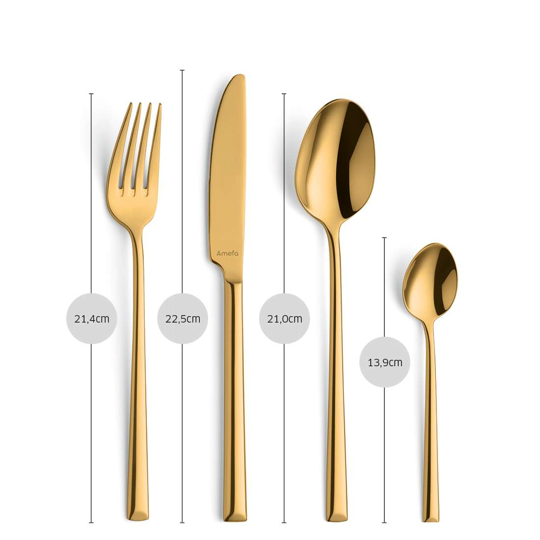 METROPOLE cutlery set 24-piece PVD gold