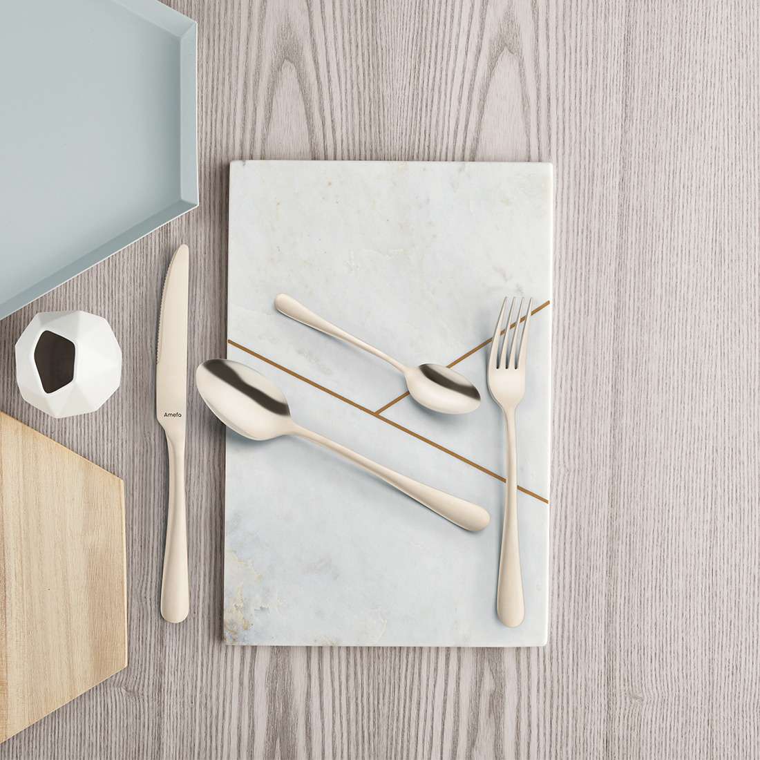 AUSTIN cutlery set 32-piece PVD champagne