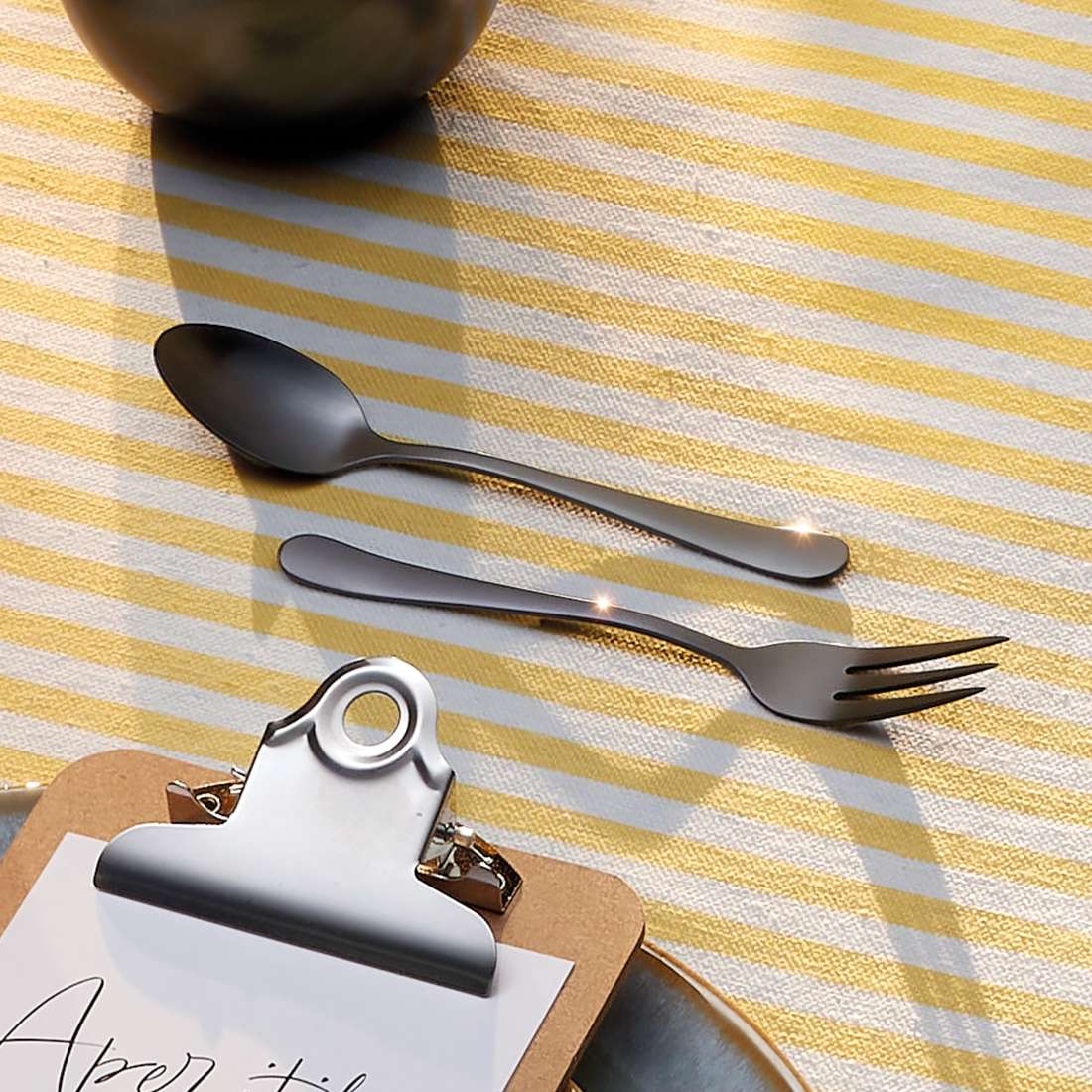 AUSTIN cake fork set 6-piece PVD black