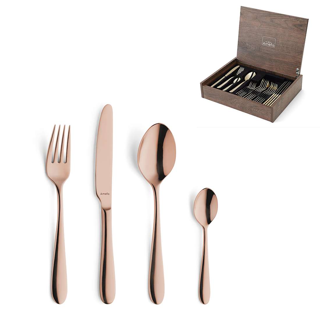 OXFORD cutlery set 24-piece PVD copper