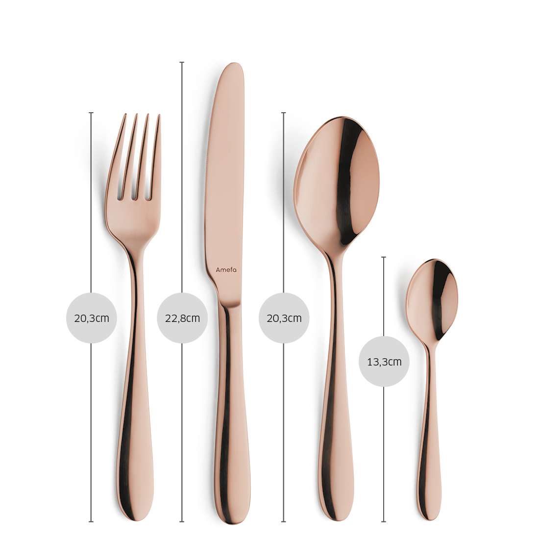 OXFORD cutlery set 24-piece PVD copper