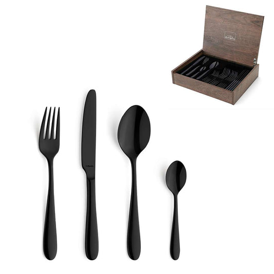 OXFORD cutlery set 24-piece PVD black