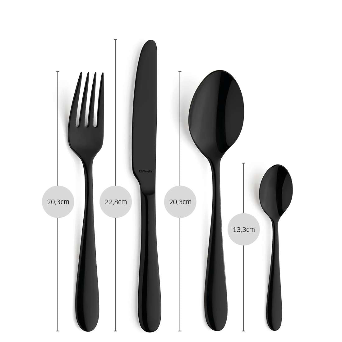 OXFORD cutlery set 24-piece PVD black