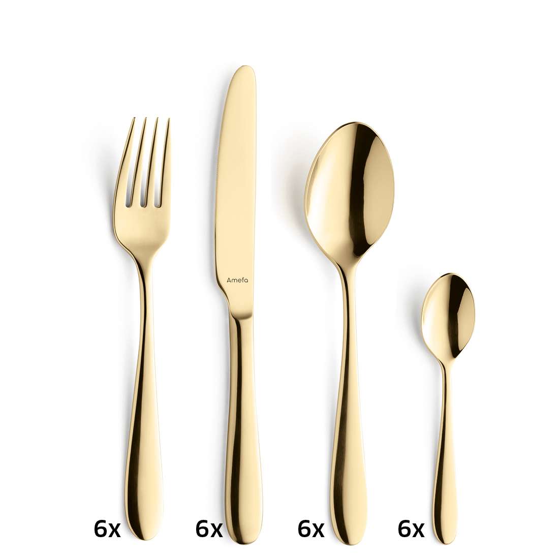 OXFORD cutlery set 24-piece PVD gold