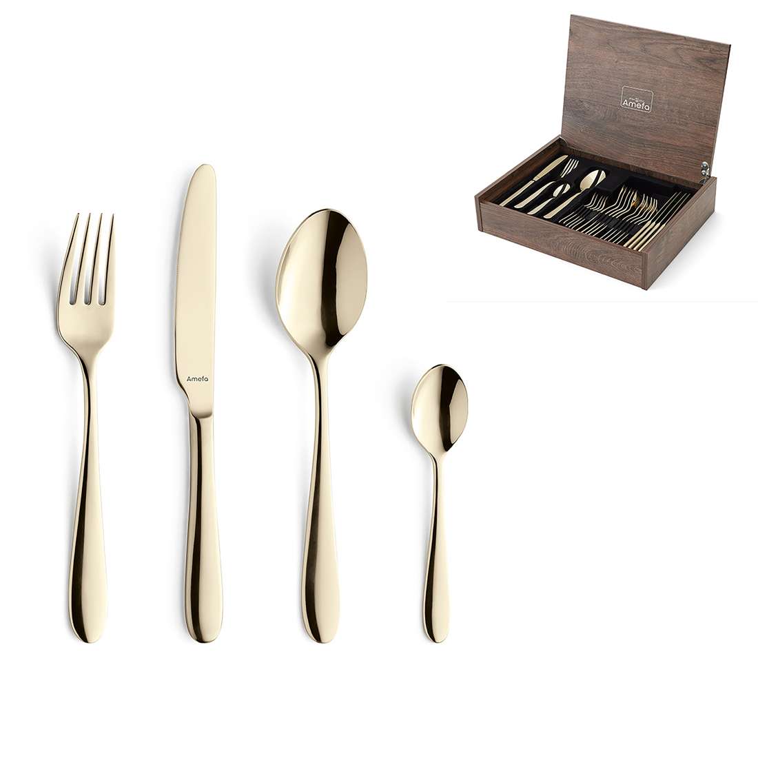 OXFORD cutlery set 24-piece PVD champagne