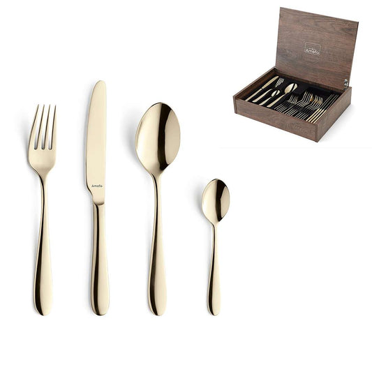 OXFORD cutlery set 24-piece PVD champagne
