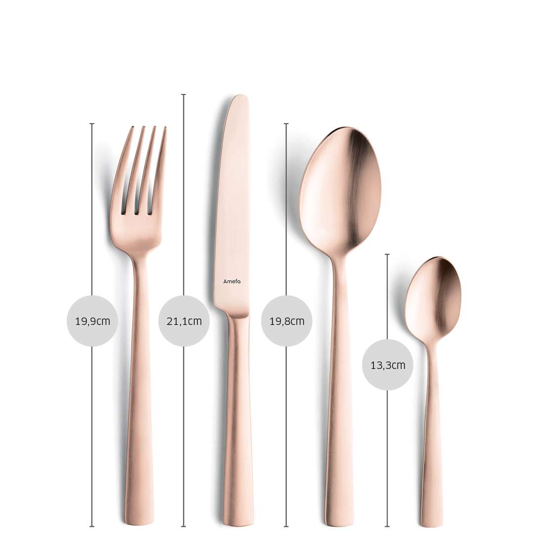 VENTURA cutlery set 24-piece PVD copper