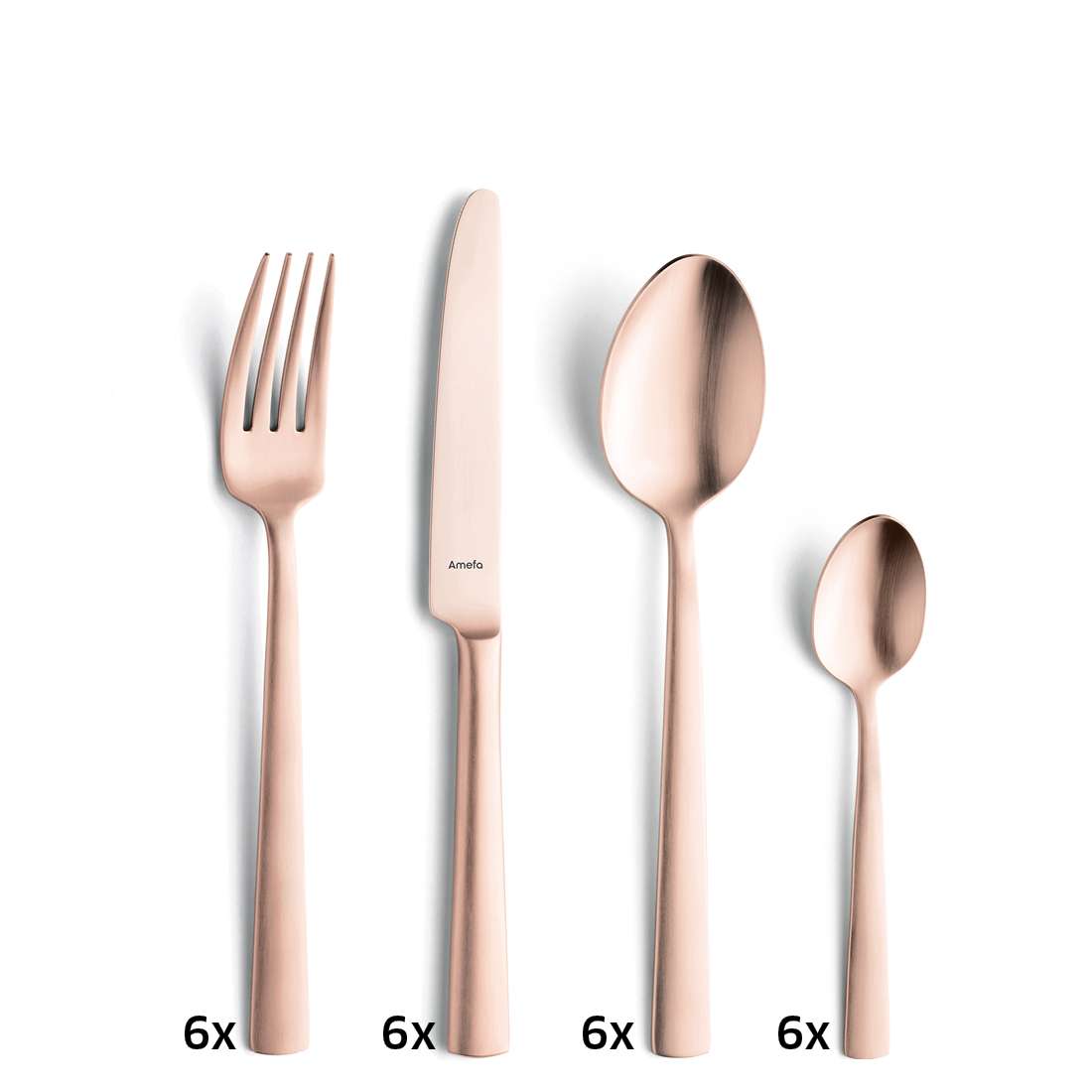 VENTURA cutlery set 24-piece PVD copper