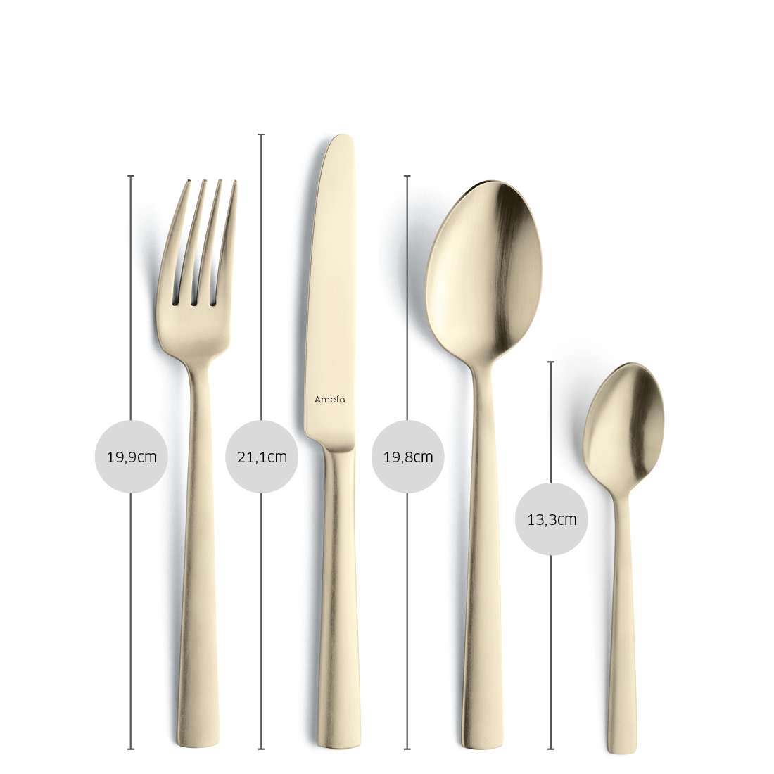 VENTURA cutlery set 24-piece PVD champagne