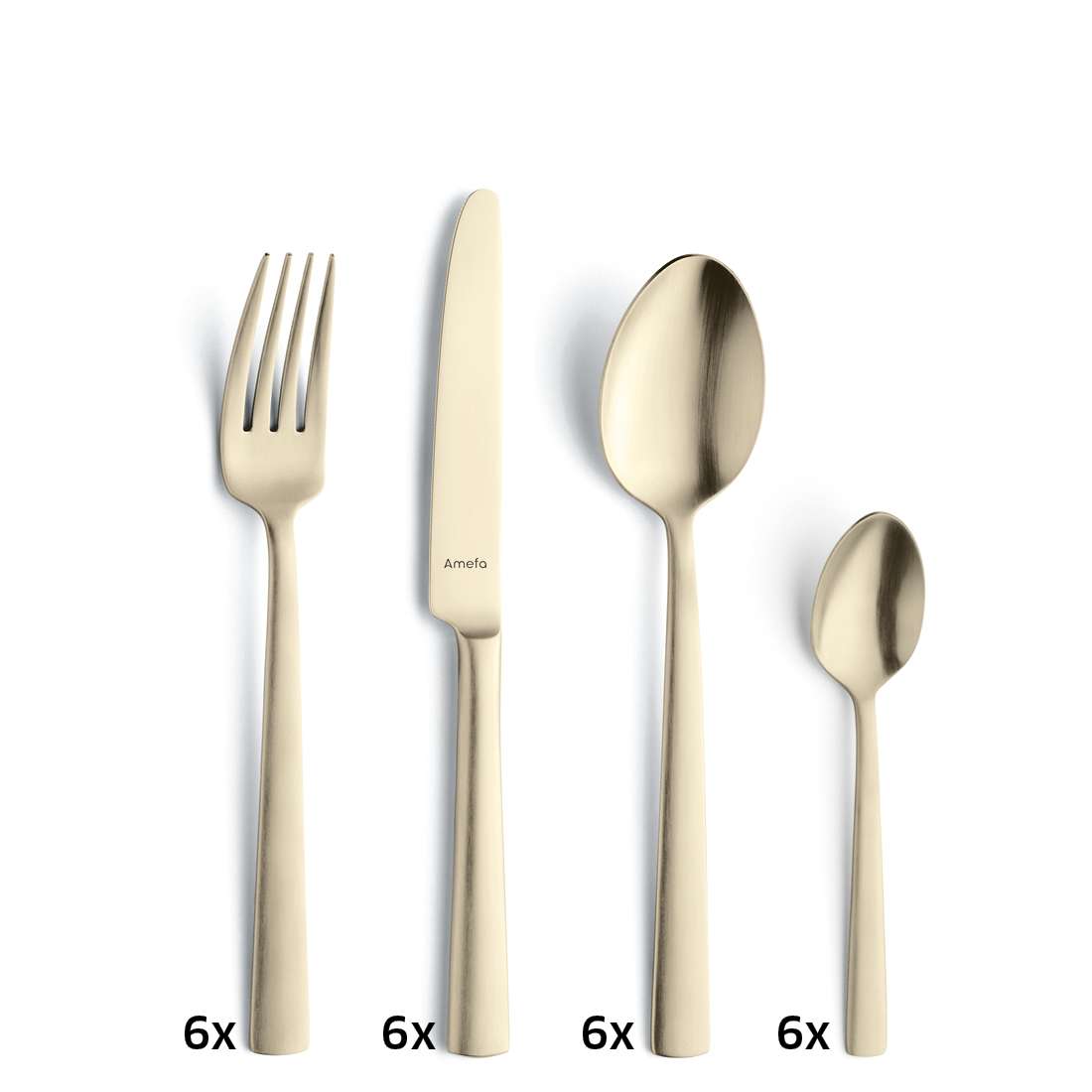 VENTURA cutlery set 24-piece PVD champagne