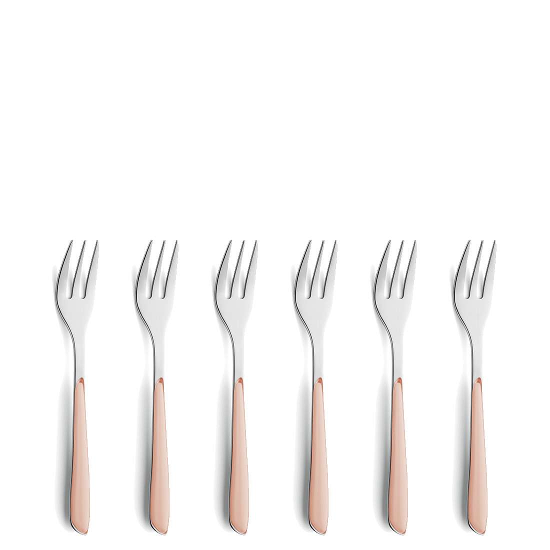 PRISMA cake fork set 6-piece apricot