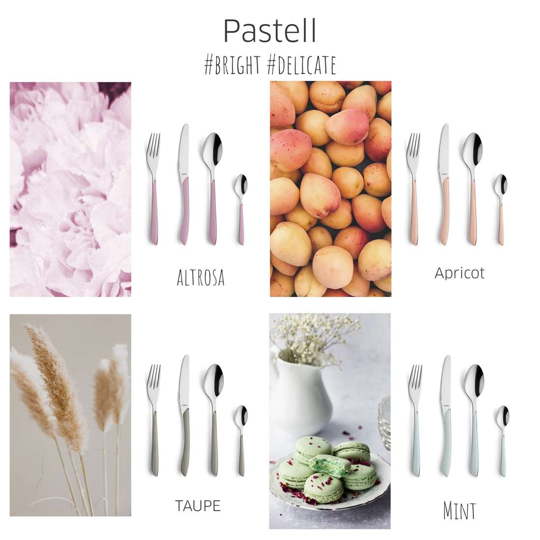 PRISMA cake fork set 6-piece mint