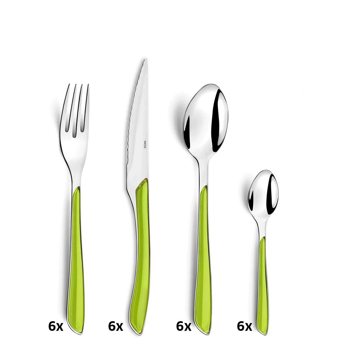 ECLAT cutlery set 24-piece anise green