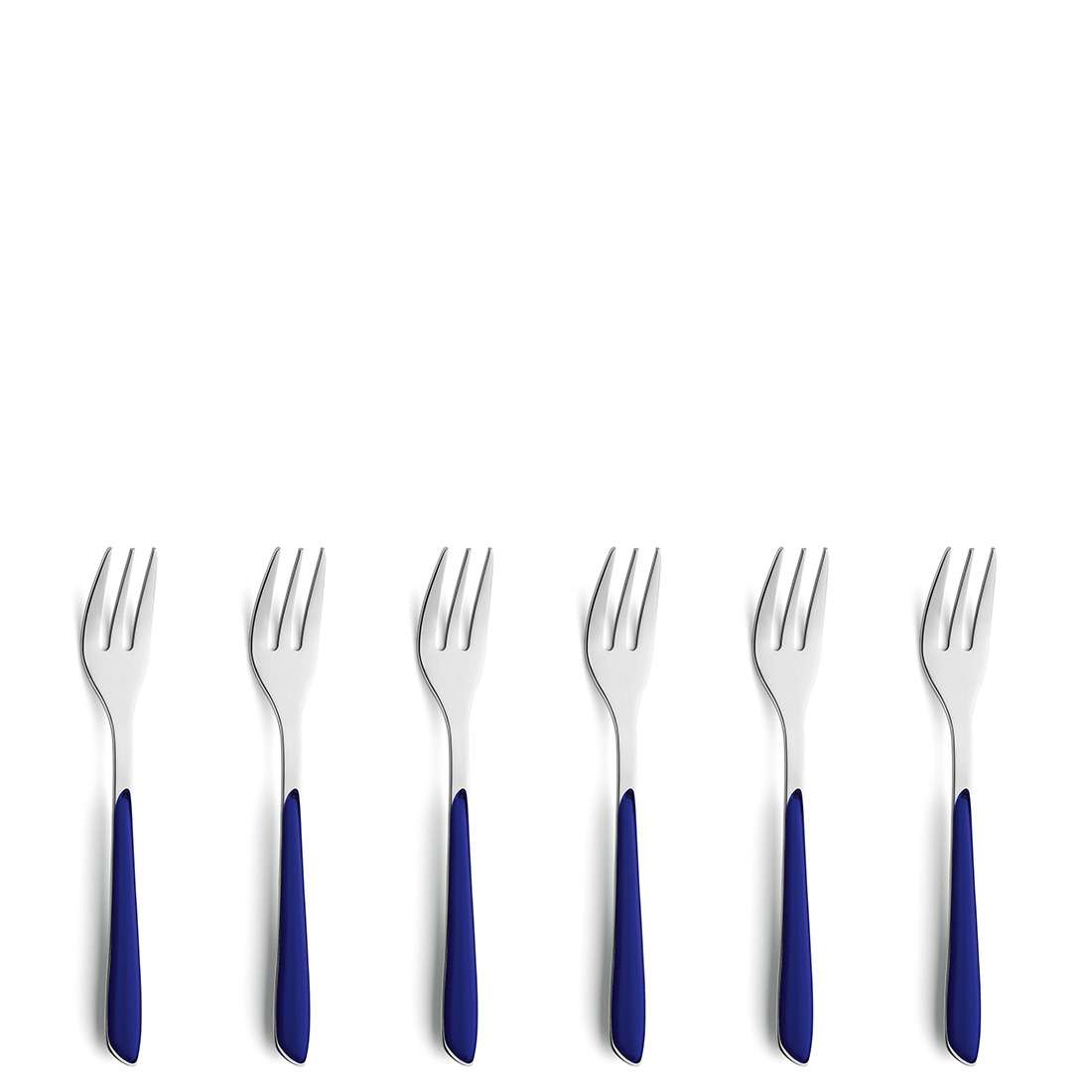 PRISMA cake fork set 6-piece indigo blue
