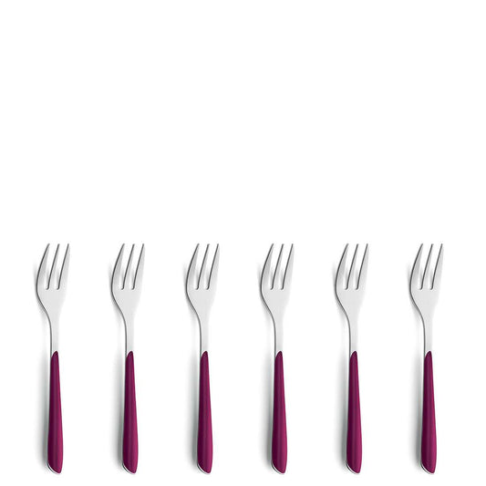 PRISMA Kuchengabel Set 6-teilig wildberry