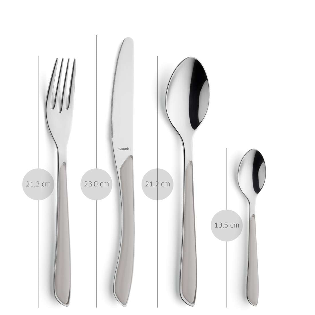 PRISMA cutlery set 24-piece light grey