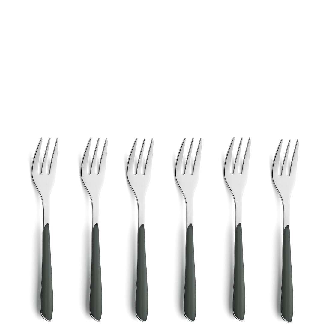 PRISMA cake fork set 6-piece dark grey