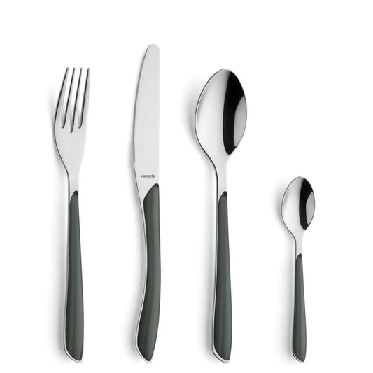 PRISMA cutlery set 24-piece dark grey