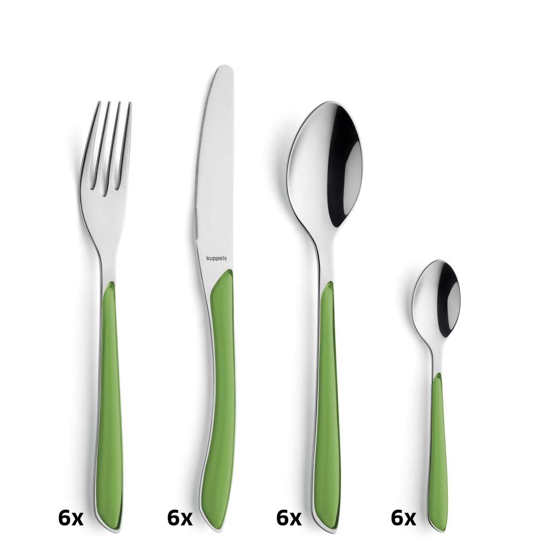PRISMA cutlery set 24-piece springgreen