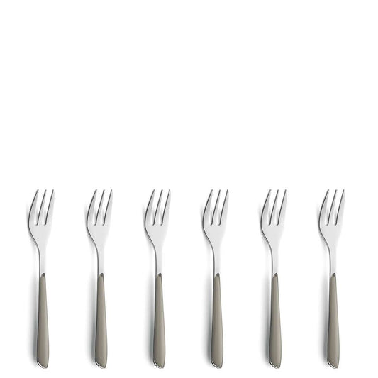 PRISMA cake fork set 6-piece taupe