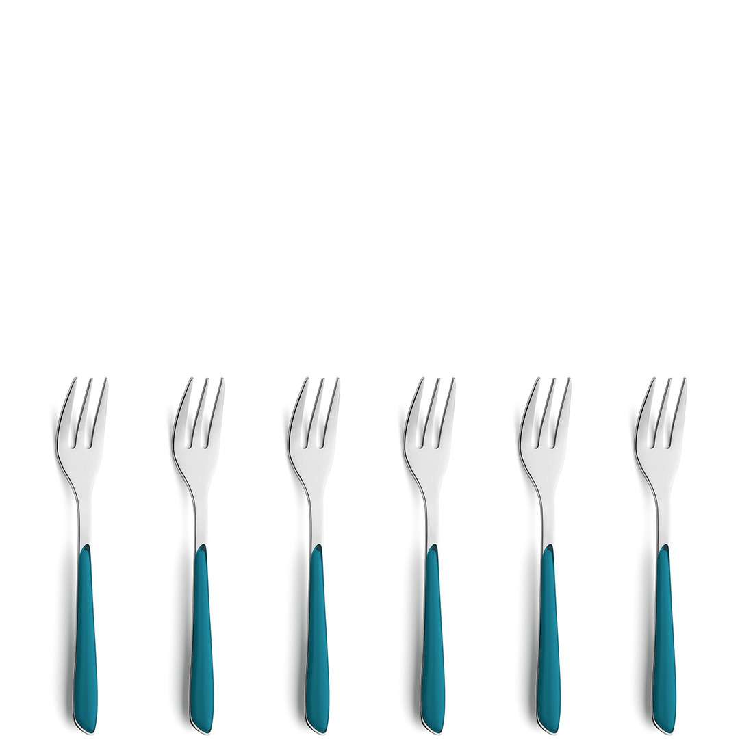 PRISMA cake fork set 6-piece petrol
