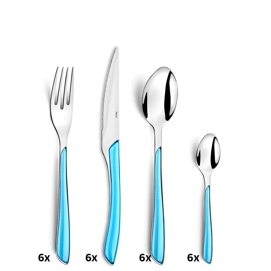 ECLAT Besteckset 24-teilig türkis