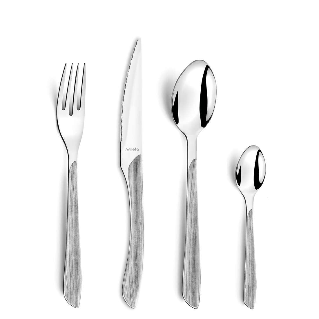 ECLAT NATURE cutlery set 24-piece grey