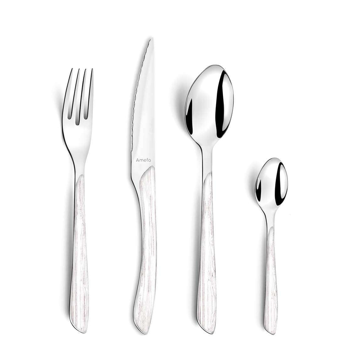 ECLAT NATURE cutlery set 24-piece white