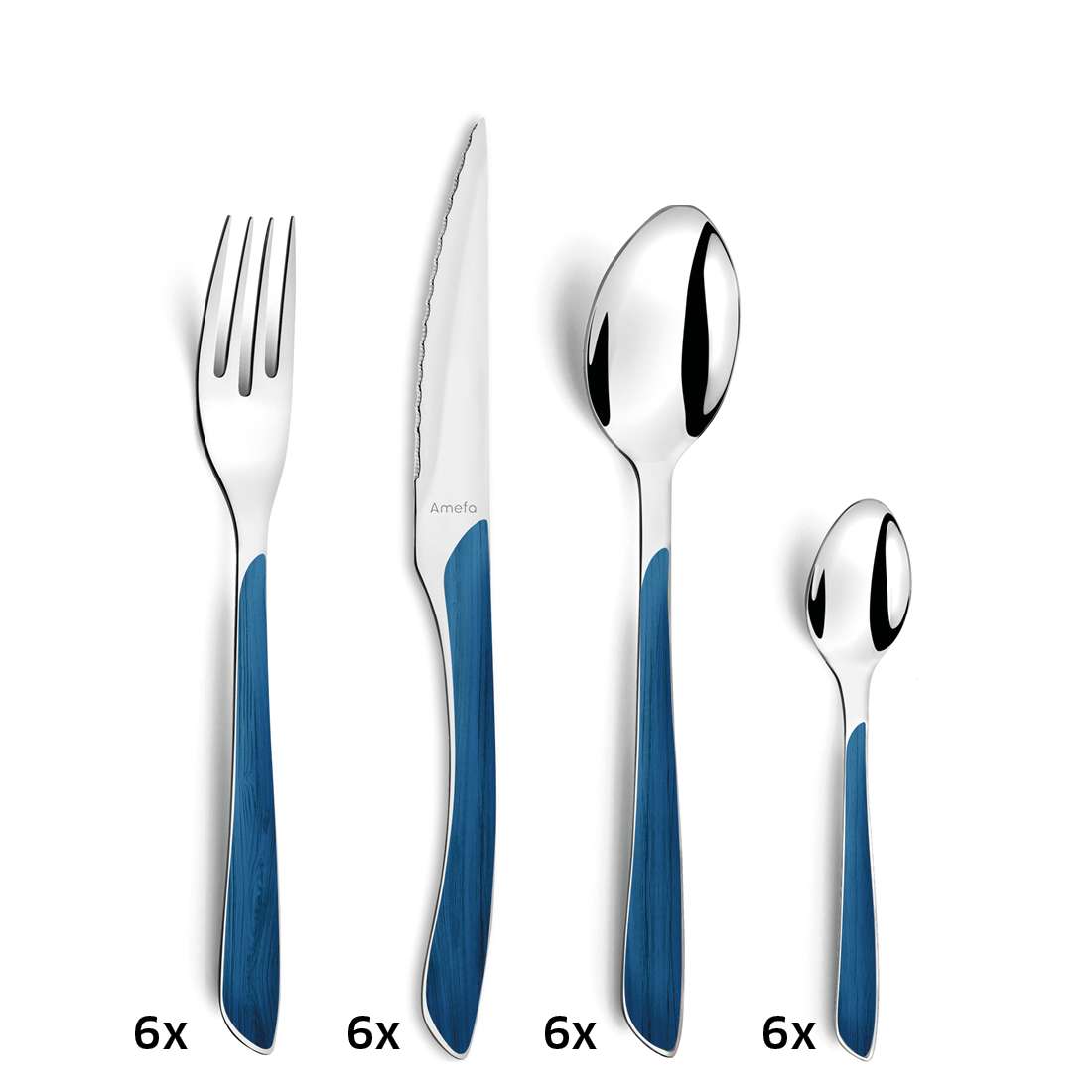 ECLAT NATURE cutlery set 24-piece blue