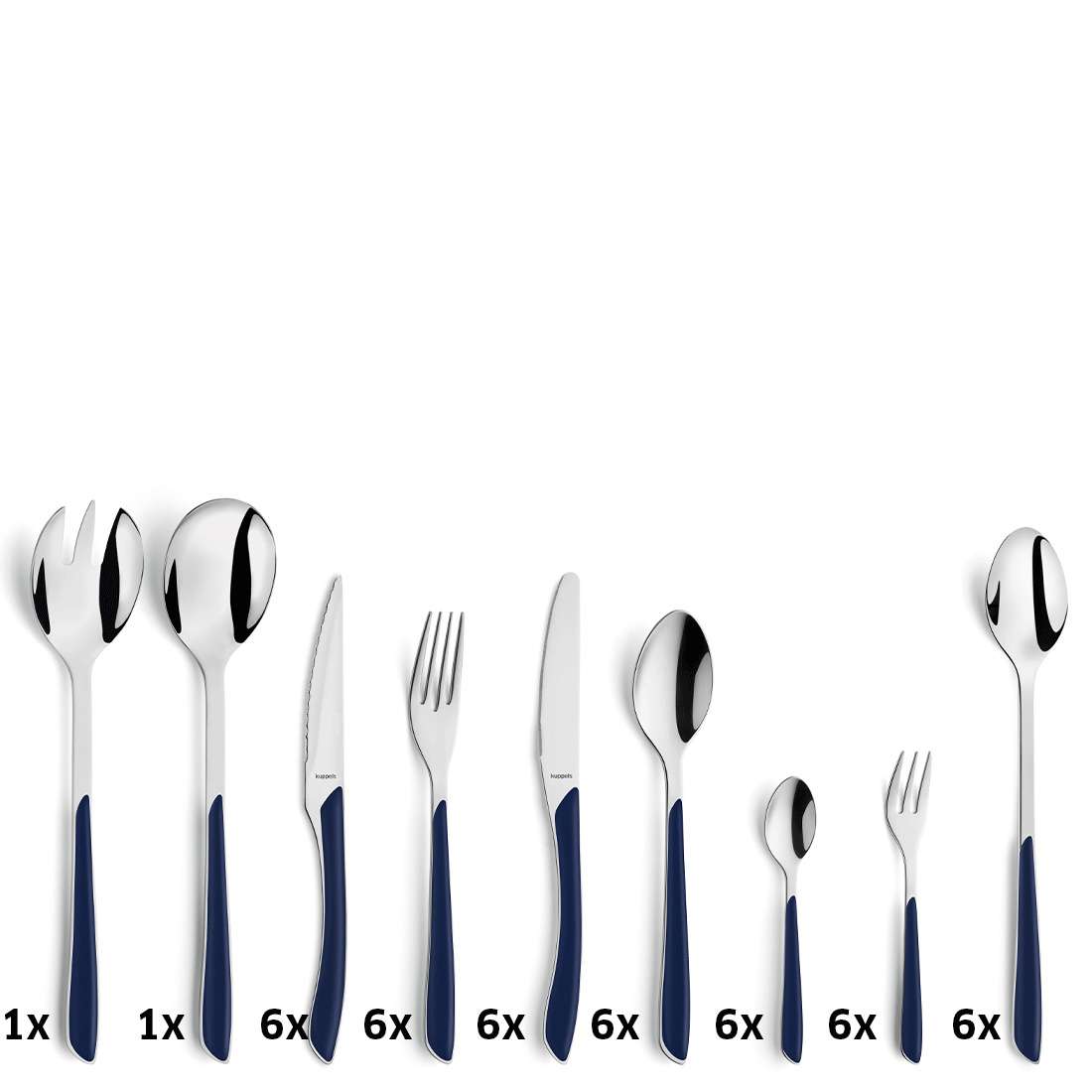 PRISMA Besteckset 44-teilig indigoblau