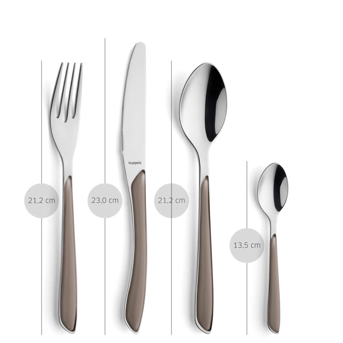 PRISMA cutlery set 24-piece cocoa