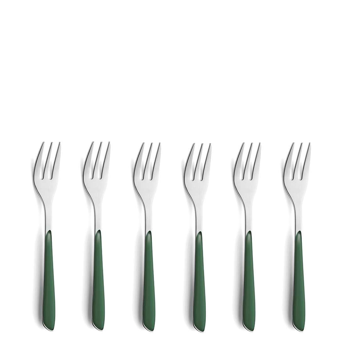PRISMA cake fork set 6-piece fir green