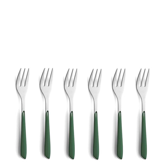 PRISMA cake fork set 6-piece fir green