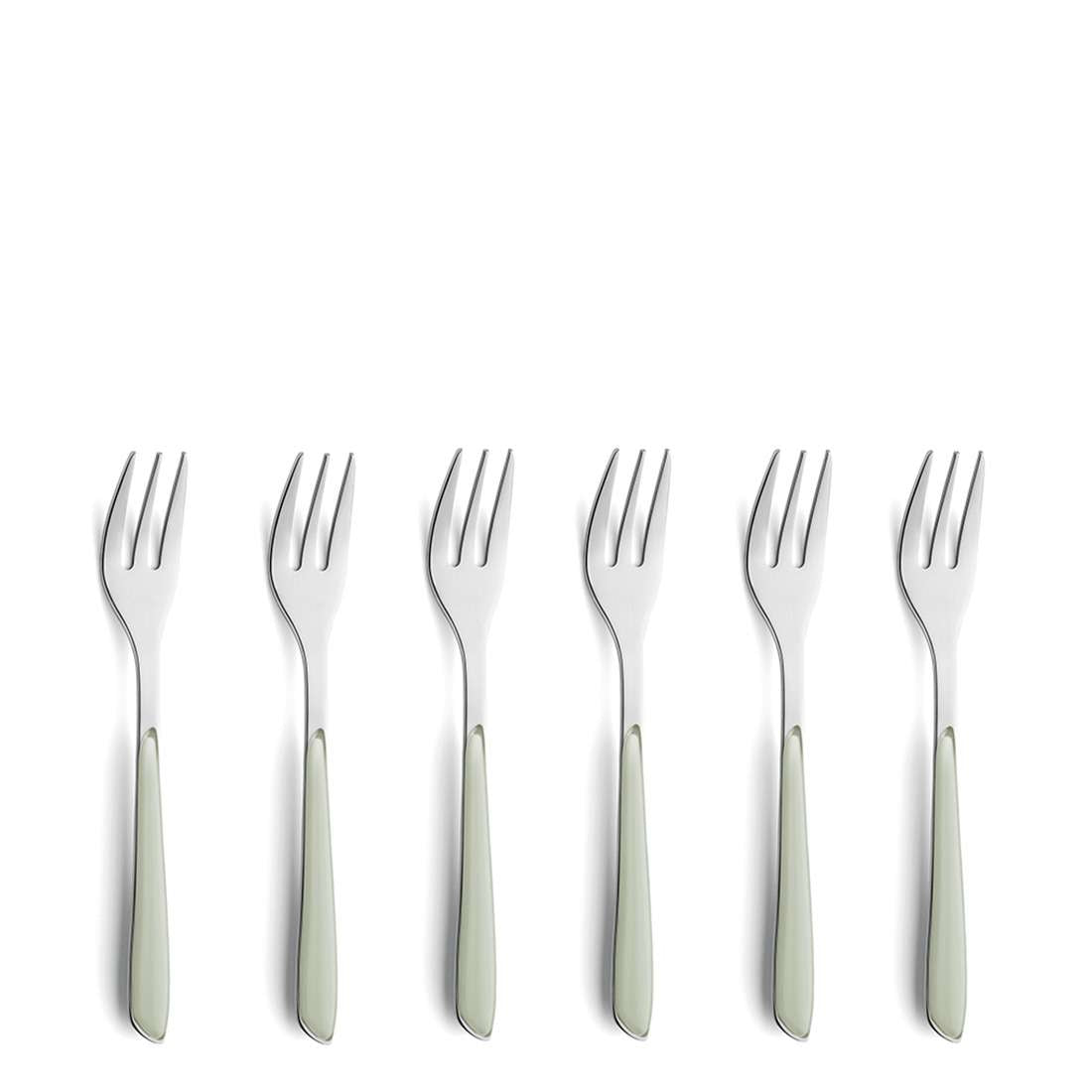PRISMA cake fork set 6-piece sage green