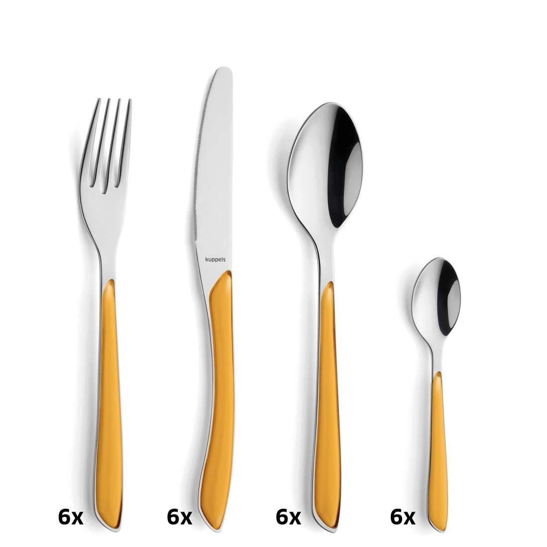 PRISMA cutlery set 24-piece mustard yellow