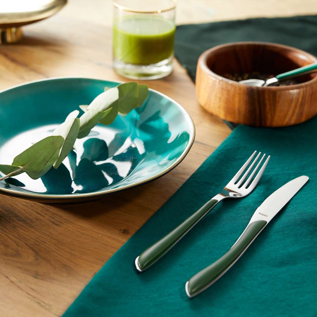 PRISMA cake fork set 6-piece fir green