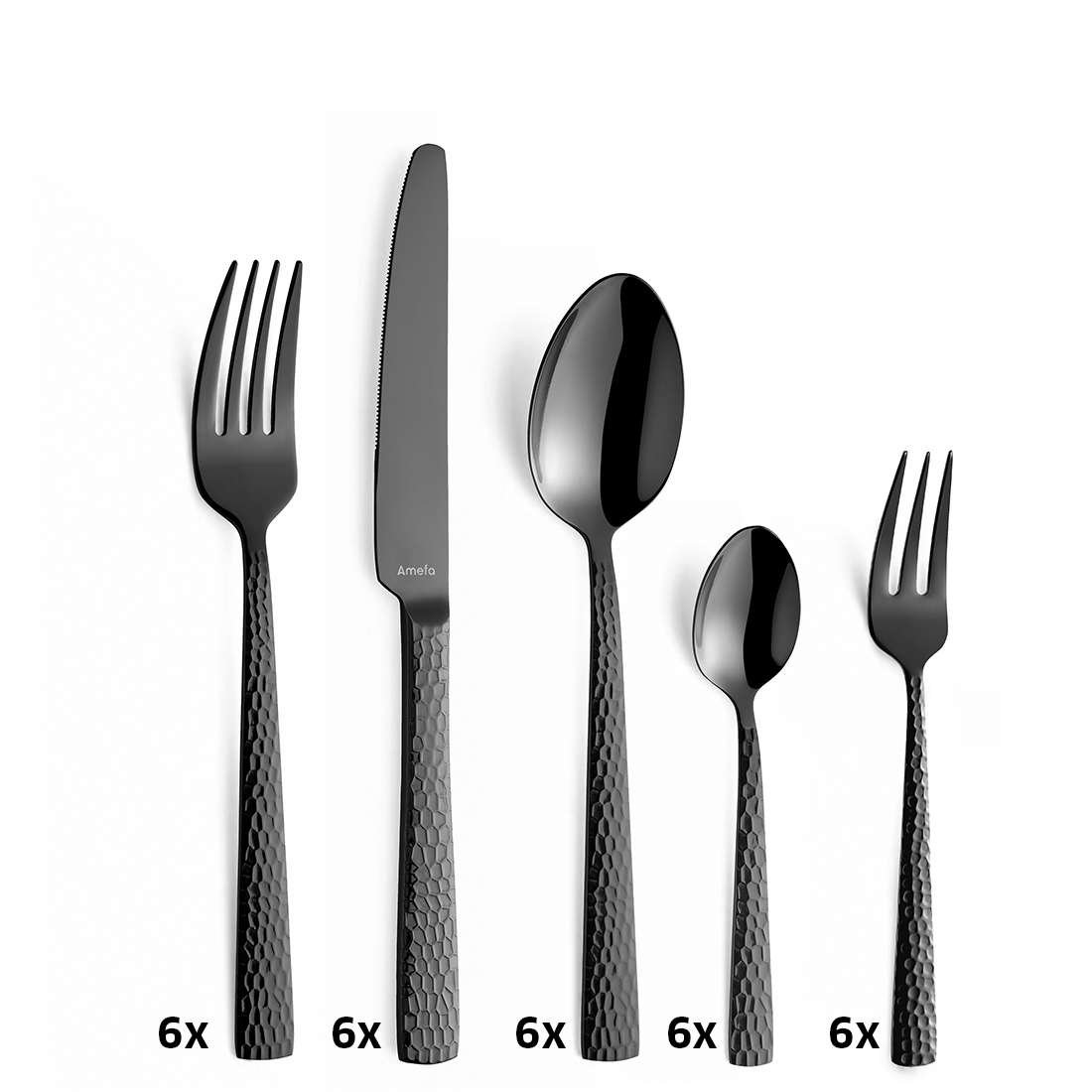 FELICITY cutlery set 30-piece PVD black