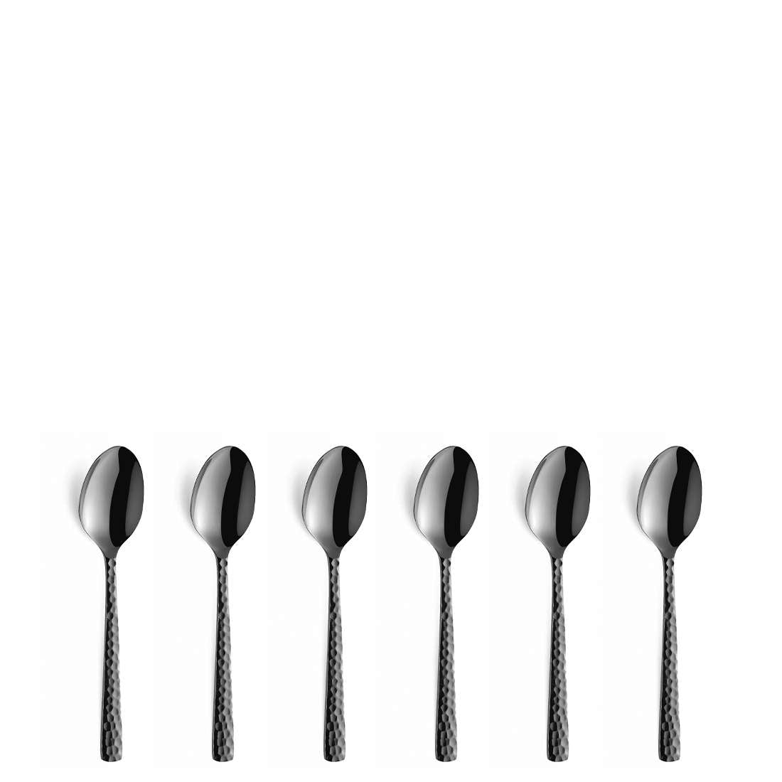 FELICITY mocha/espresso spoon set 6-piece PVD black