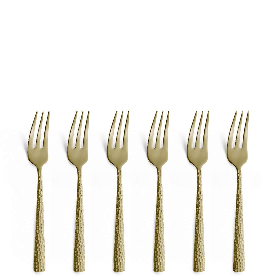 FELICITY cake fork set 6-piece PVD champagne