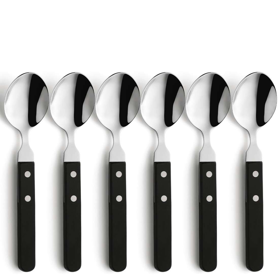 PIZZA menu spoon set 6-piece black