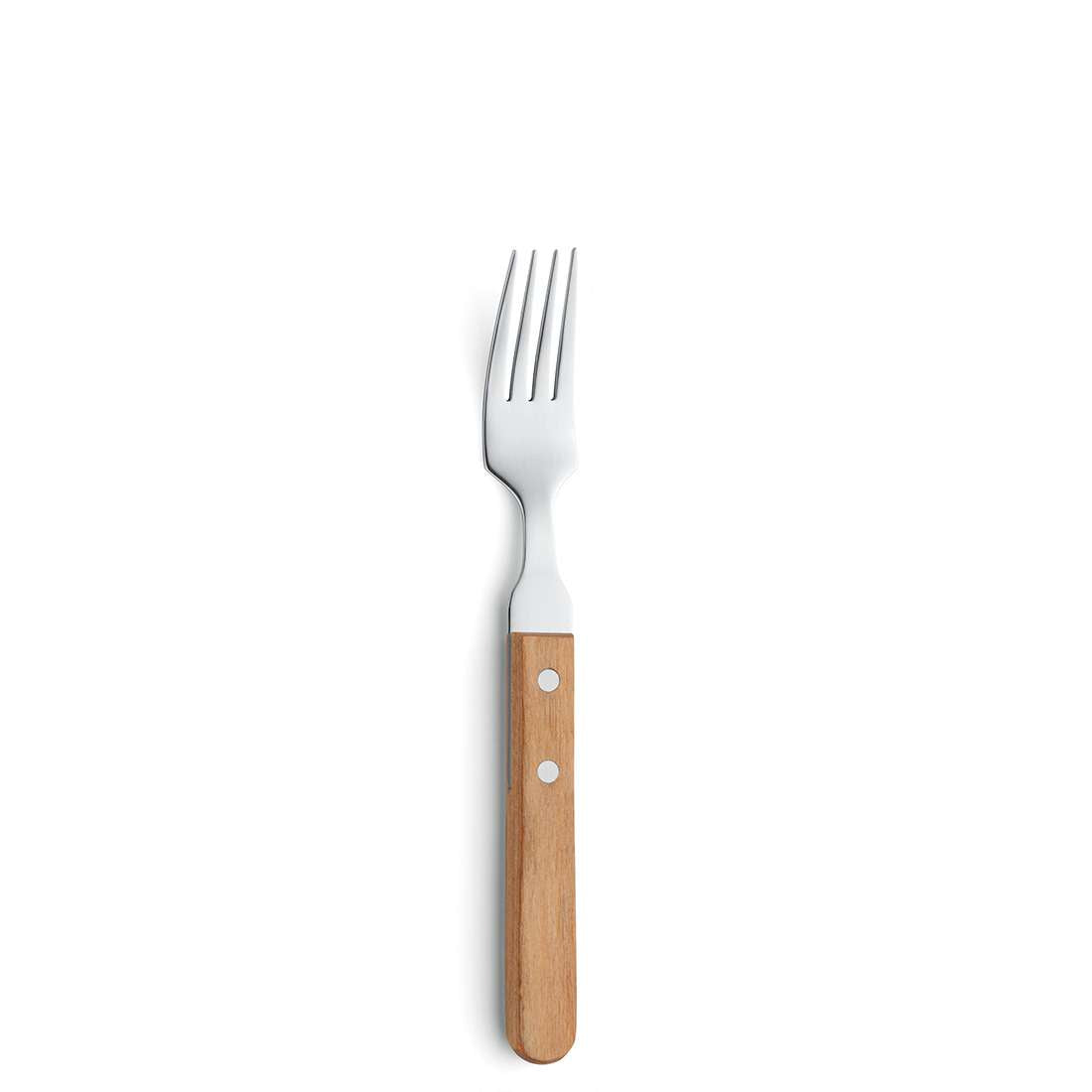 PIZZA steak fork set 6-piece wood