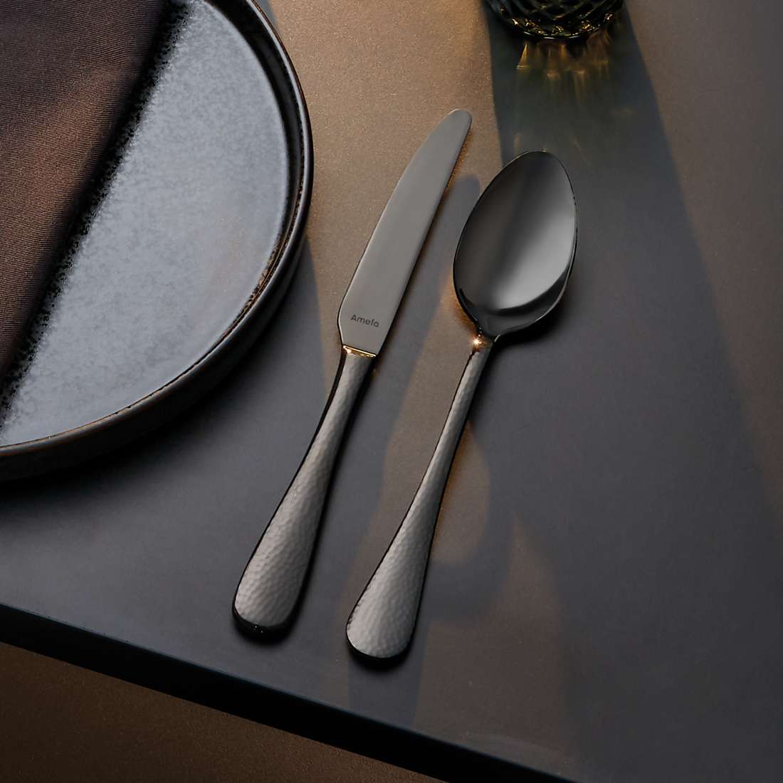 SIERRA cutlery set 30-piece PVD black