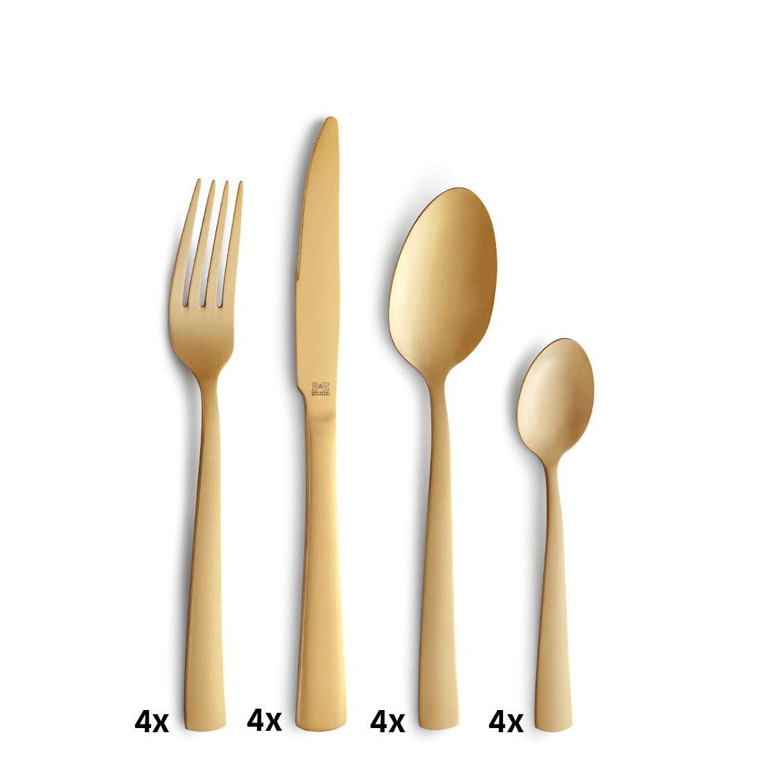 PADINA cutlery set 16-piece PVD champagne