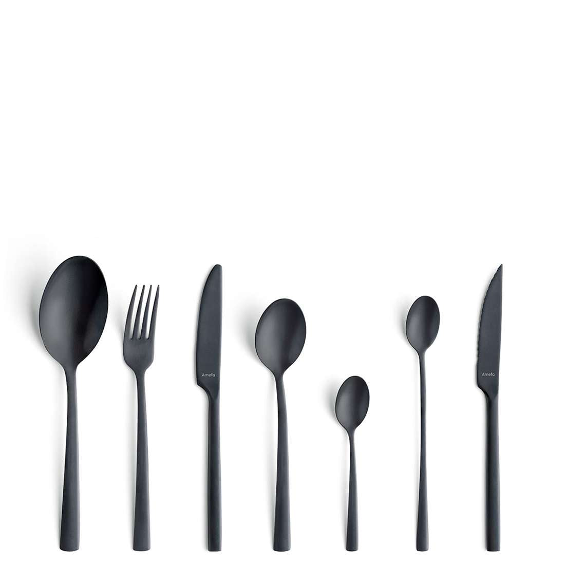 MANILLE cutlery set 42-piece PVD black