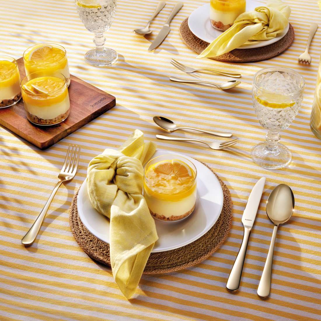 DELIA cutlery set 30-piece PVD champagne