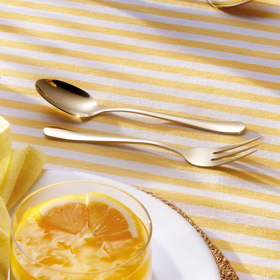 DELIA cutlery set 30-piece PVD champagne