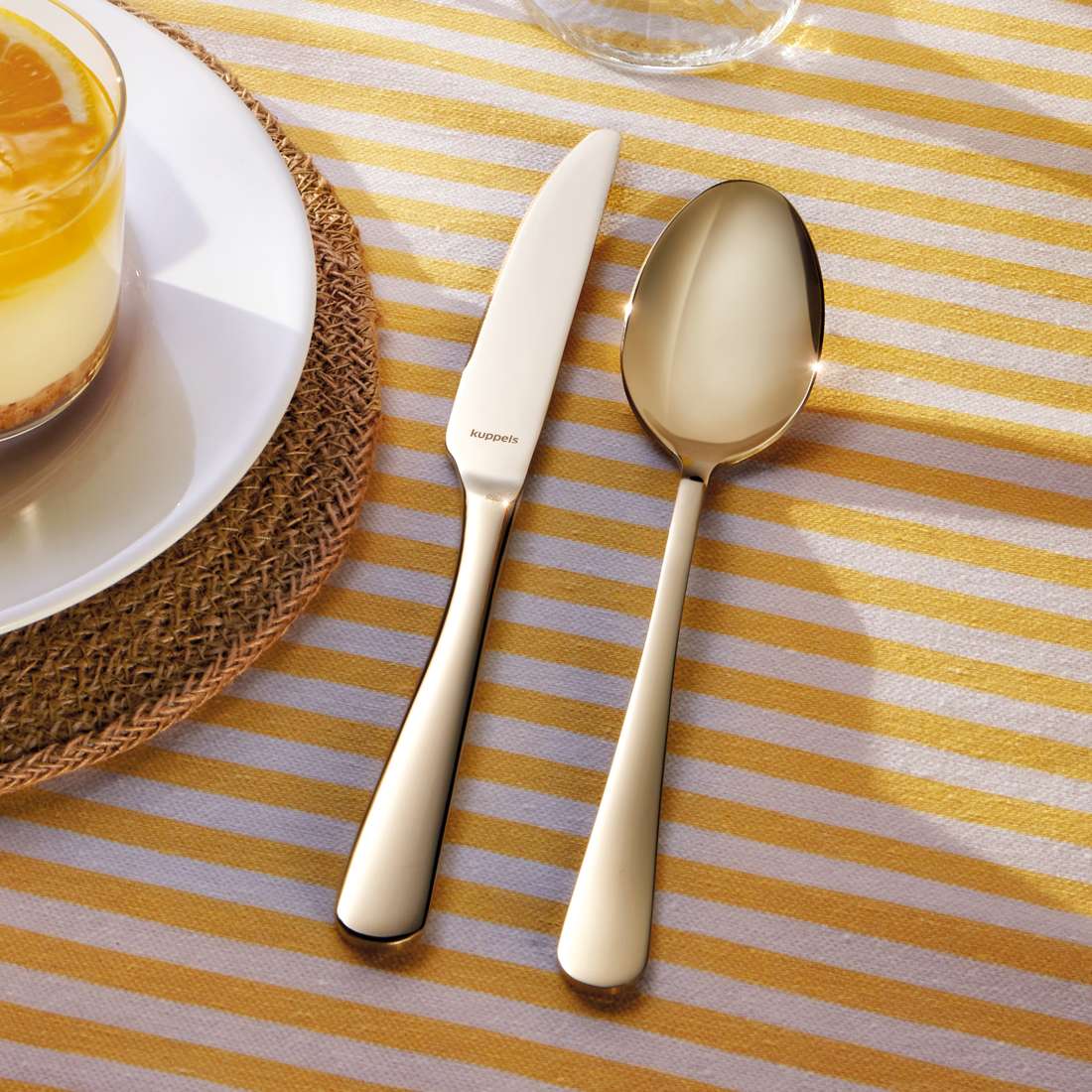 DELIA cutlery set 30-piece PVD champagne