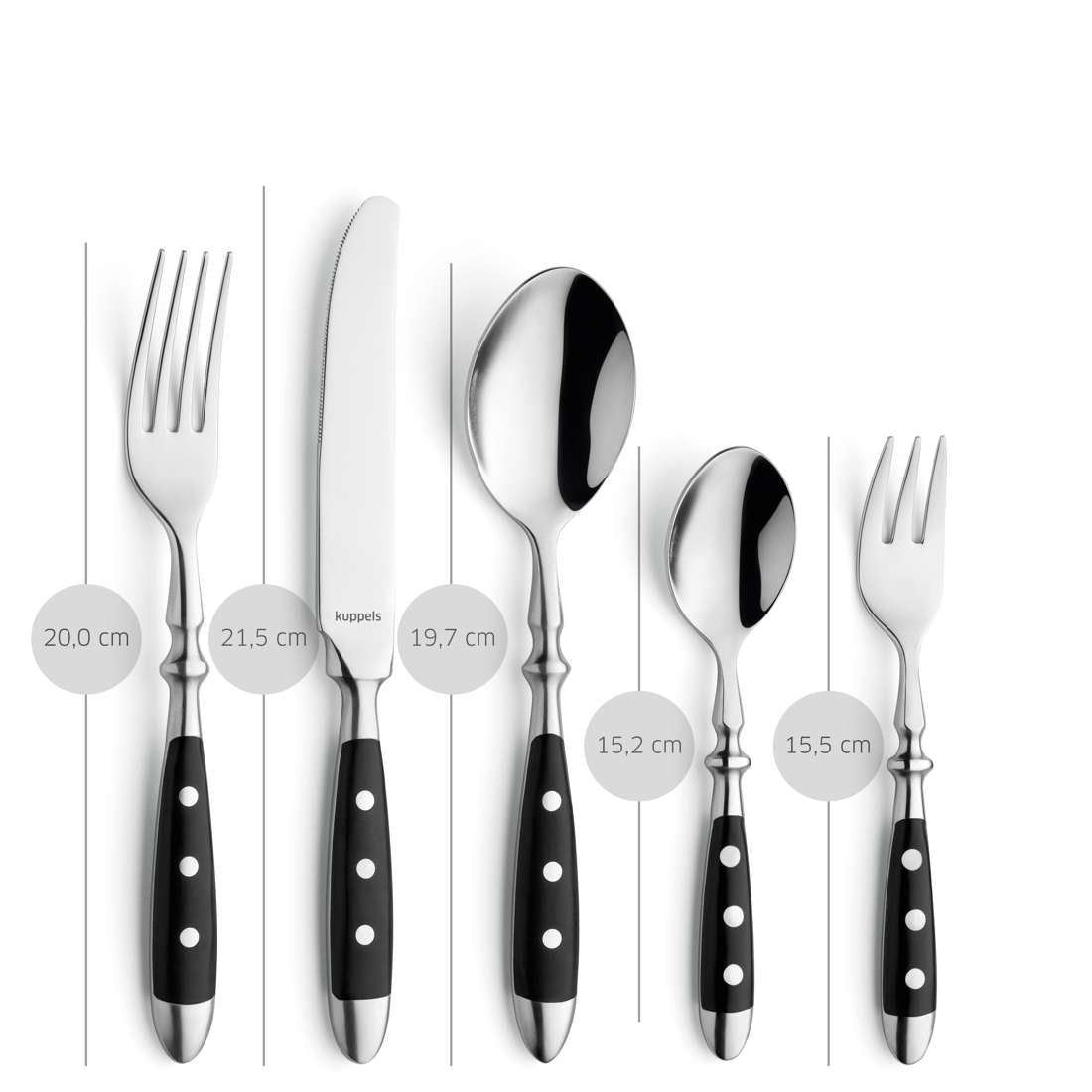 COUNTRY cutlery set 30-piece black