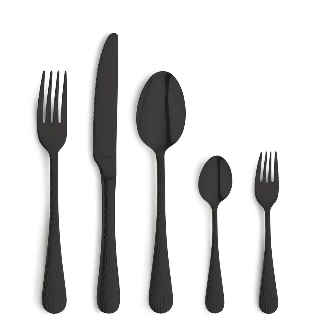 CRYSTAL cutlery set 30-piece PVD black